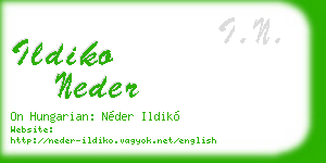 ildiko neder business card